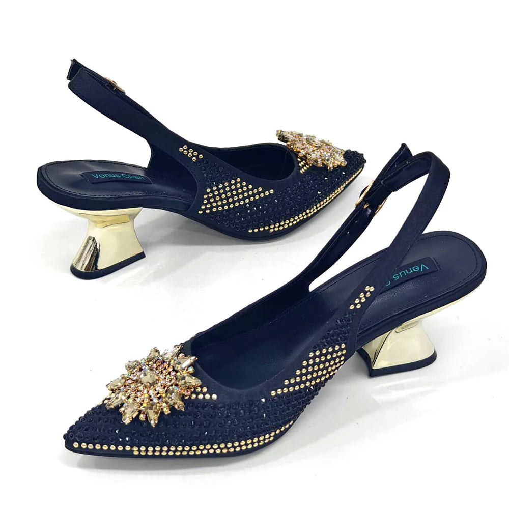 Elegant Women's Shoes and Bag Sets Wedding Party Bags and Shoes Comfortable Mid Heel Shoes Commuting Shoes for Women