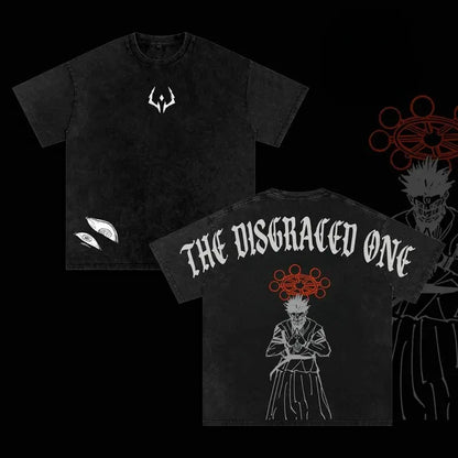 Sukuna The Disgraced One T Shirt Jujutsu Kaisen Men Acid Wash Mahoraga Wheel Anime Graphic Streetwear Shinjuku Showdown Tee