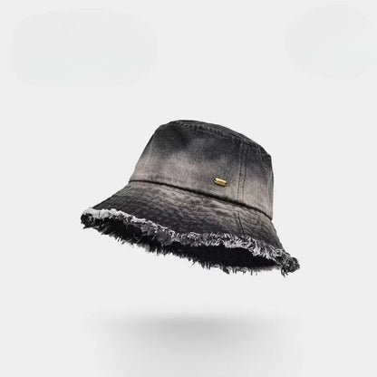 Fashion Washed Denim Bucket Hat for Women Men Summer Travel Outdoor Sunshade Sunscreen Hat Man Retro Bucket Hat