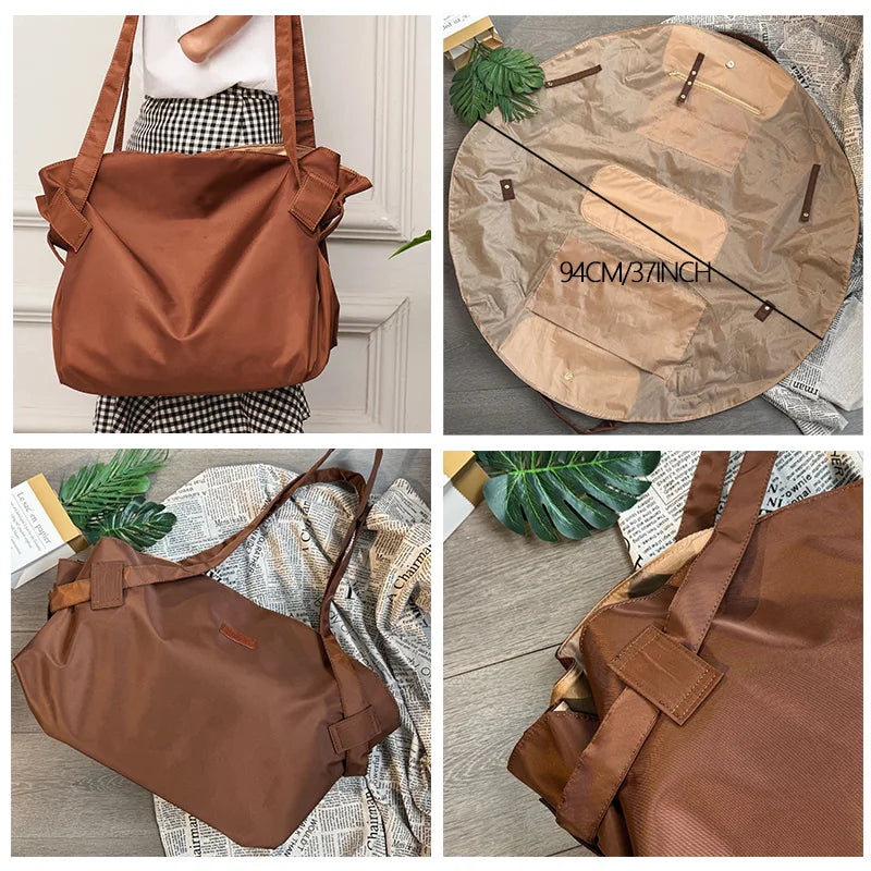 Fashionable Multifunctional Travel Camping Mat Large Capacity Single Shoulder Messenger Bag Women's Bag