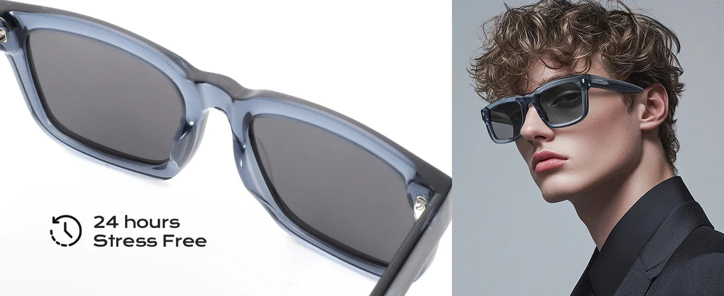 2026 Trend Square Polarized Sunglasses Handmade Acetate Sun Glasses Fashion Patchwork Shades ZS6240