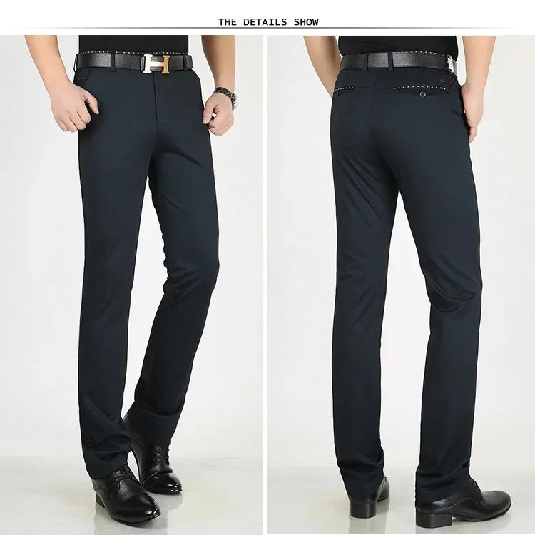 Men's Suit Pants High Quality Summer Men Dress Pants Straight Business Mens Formal Pants Big Size Classical Trousers