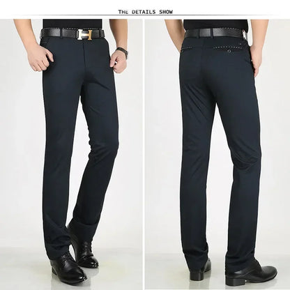 Men's Suit Pants High Quality Summer Men Dress Pants Straight Business Mens Formal Pants Big Size Classical Trousers