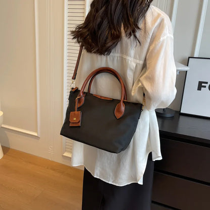 Fashion Casual Women'S Tote Bag Waterproof Nylon Shoulder Bag Commuting Handbag Crossbody Bag Large Capacity Women'S Bag