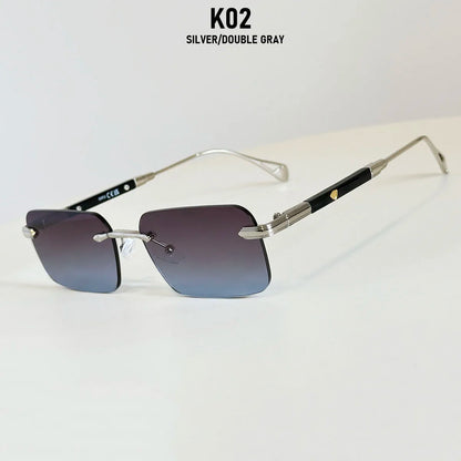 Square Sunglass Men Luxury Rimless Sunglasses Women Vintage Vacation Fashion Glasses Lunette Soleil Femme Gafas De Sol Hombre