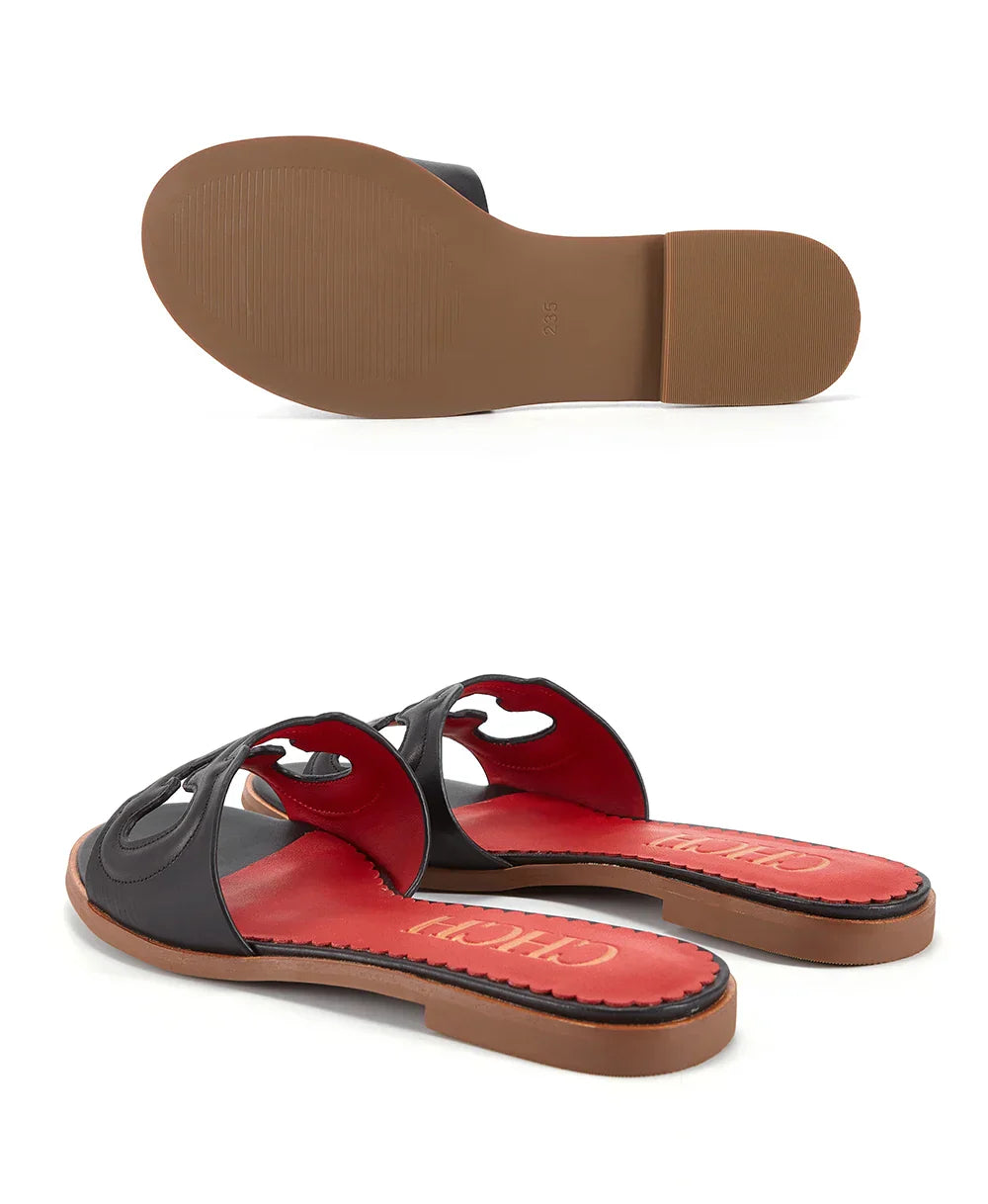 Women's Slippers 2024 Simple Black Flat Flat Women's Shoes Home Indoor Slippers