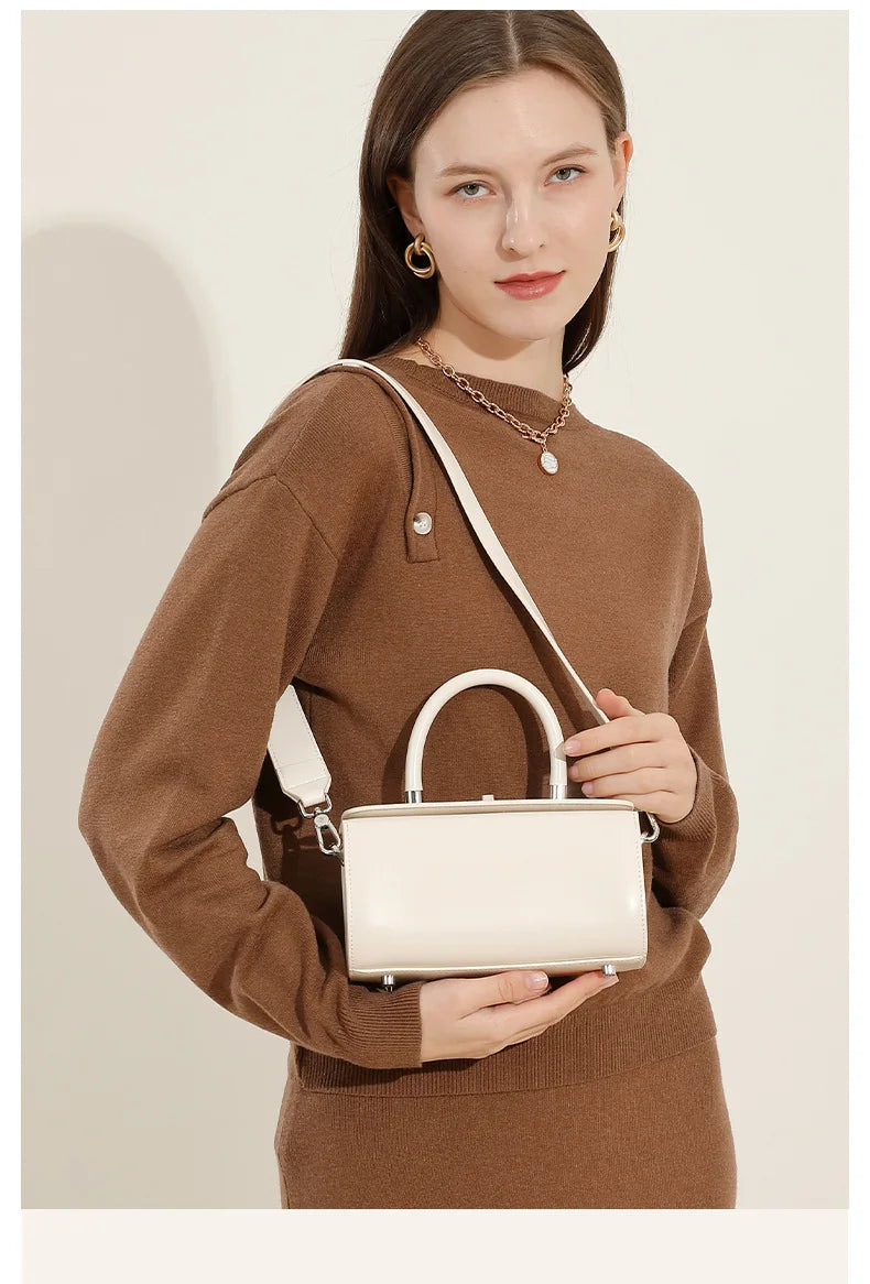 Genuine leather woman bag shoulder bag Handbags ladies crossbody bags luxury designer minimalism bag mini bag white