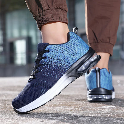 Lightweight Safety Shoes Women Men Air Cushion Work Sneakers Steel Toe Shoes Construction Safety Boots Anti-smash Work Shoes