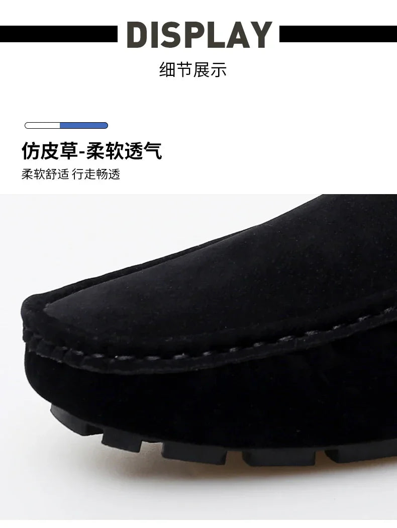 2025 New Handmade Beanie Shoes Men's Soft Sole Slip-On Casual Lazy Shoes Breathable Trbottomy Easiest for Match Large Size