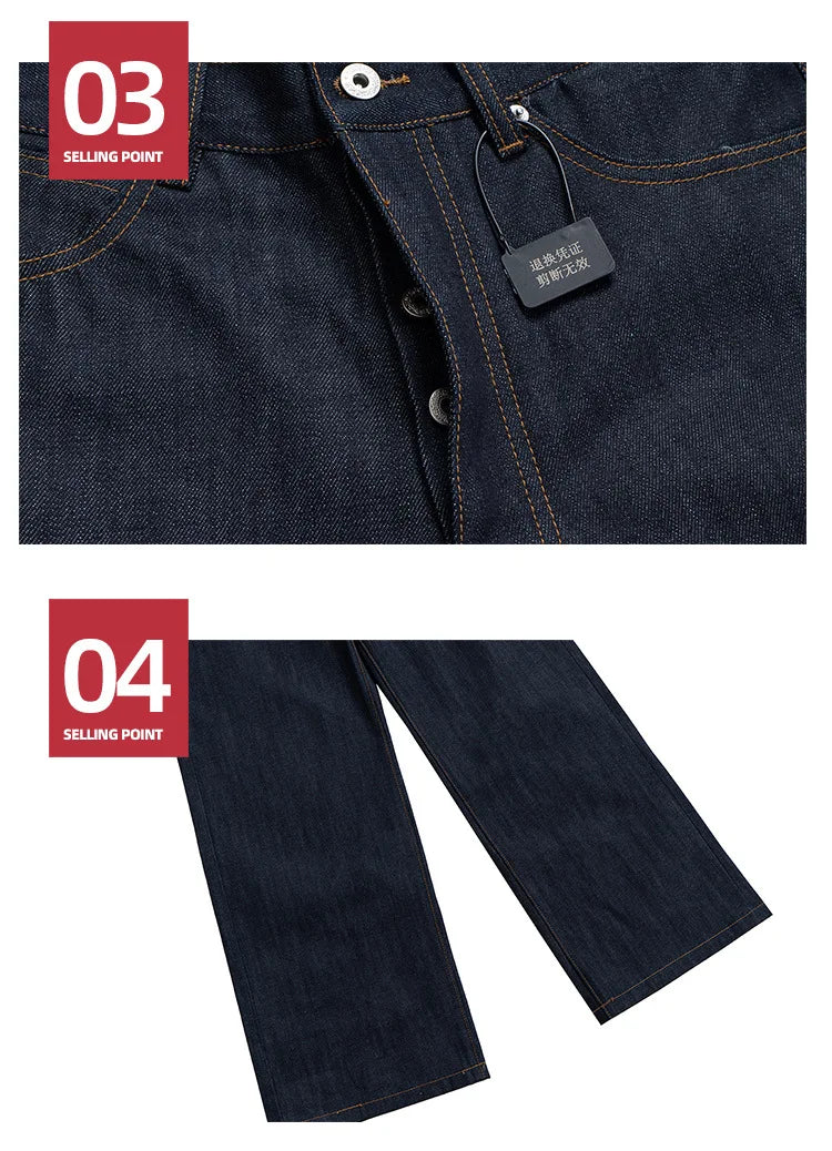 Black Blue Mens Baggy Jeans Straight Solid Color Cleanfit Loose Casual Denim Trousers Unisex Cargo Pants ZJ090