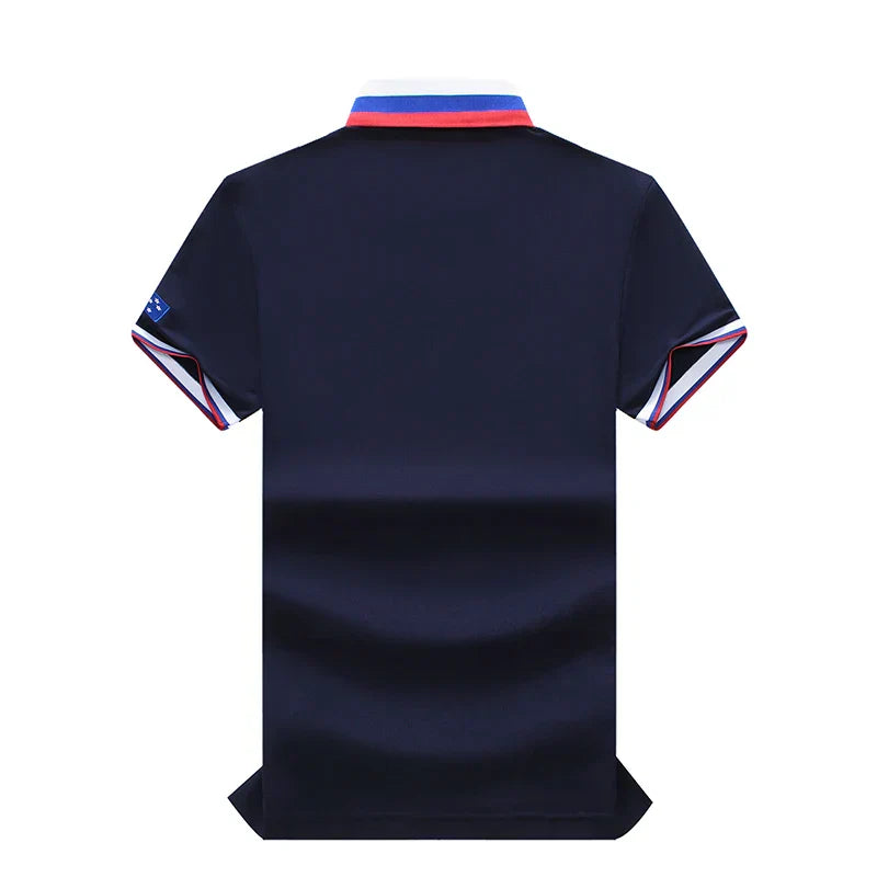 Men's polo shirt New Zealand Pacific Ocean cotton embroidery stitching color classic fashion original design pure cotton quality