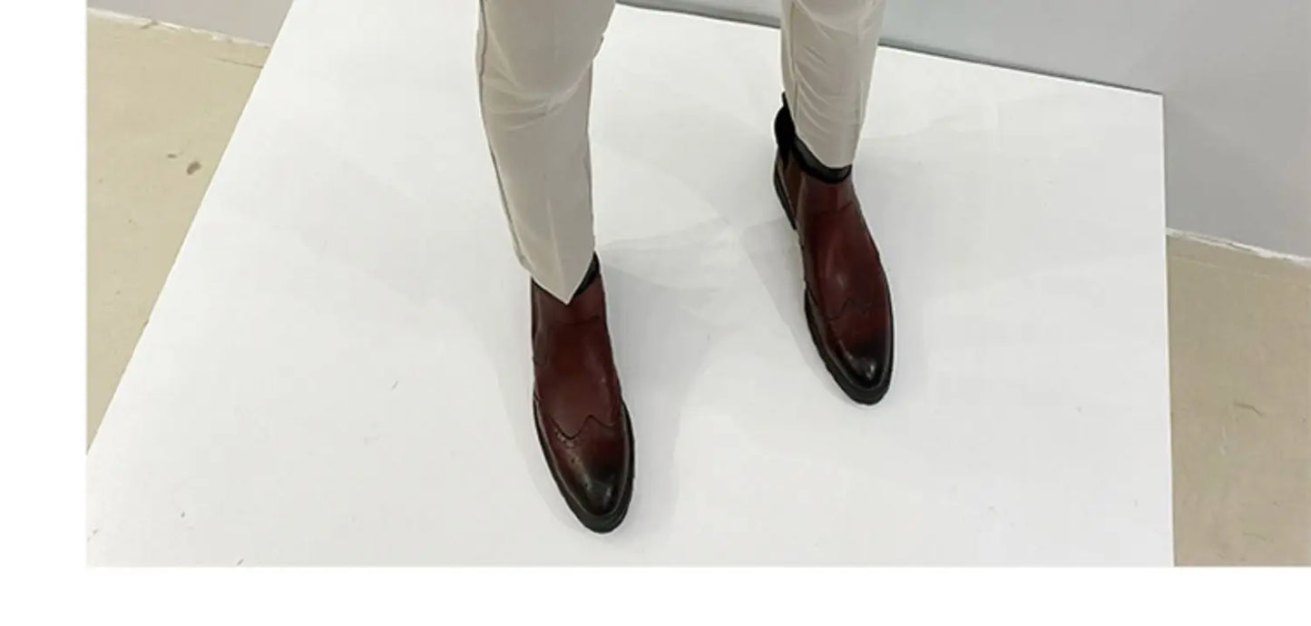 2025 Spring and Summer New Men's Casual Business Dress Pants Fashion Social Solid Wedding Party Suit Pants Slim Fit Suit Pants