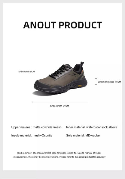 Men's Shoes Hiking Shoes Waterproof Wear-Resistant Outdoor Sports Sneakers Trekking Shoes for Men 2023 Autumn New