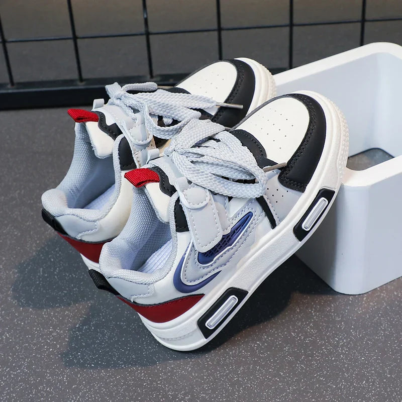 Lightweight Sneakers Breathable Running Shoes for Boys & Girls with Hook-and-loop Fastener Closure school kids basketball shoes