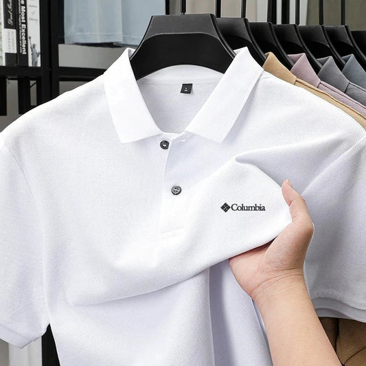 High end brand polo shirt letter printed men's short sleeved 100% cotton comfortable breathable casual 2026 summer new T-shirt