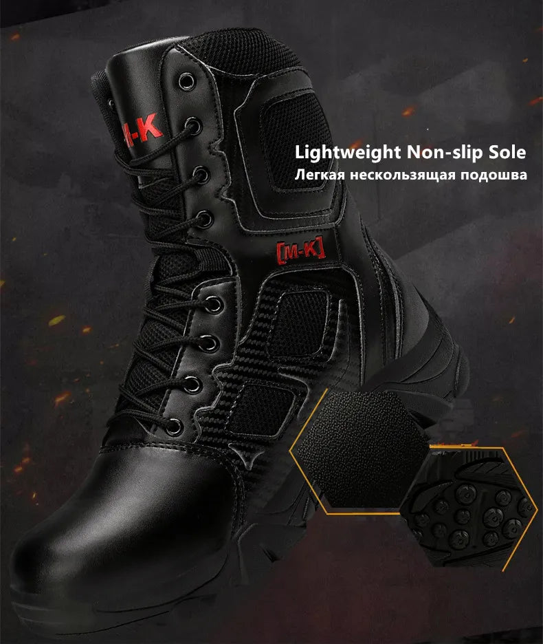 Outdoor Waterproof Safety Shoes Security Steel Toe Cap Men's Boots Working Steel Toe Anti-Smashing Men's Work Boots Size 47