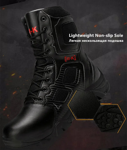 Outdoor Waterproof Safety Shoes Security Steel Toe Cap Men's Boots Working Steel Toe Anti-Smashing Men's Work Boots Size 47