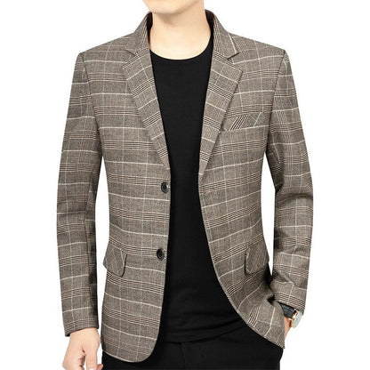 Brand 2026 Spring Stripe Suits Men 2 Button Autumn Business Elegant Man Jacket  Fashion New in Suits Blazers Men