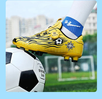Kids Turf Soccer Cleats Children Football Shoes Breathable Lightweight Training Sneakers Non-Slip Athletic Sport Boots Boys Girl