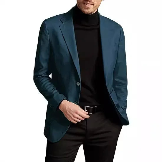 Spring Autumn Men's Business Casual Blazers Solid Fashion Suit Outwear Male Single Breasted Turn Down Collar Office Suit Jacket