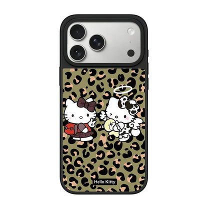 Cartoon Cute Leopard Print Kitty Pattern Mirror Case For IPhone 17 Pro Max 16 15 14 13 For MagSafe Charge Protector Cover
