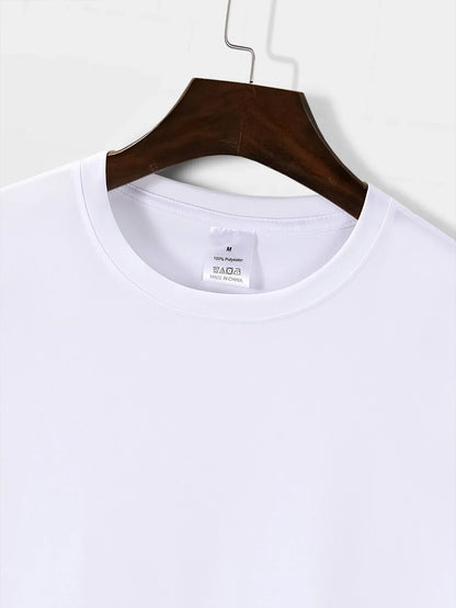 100% pure cotton men's casual loose and fashionable New York letter printed sports breathable short sleeved round neck T-shirt