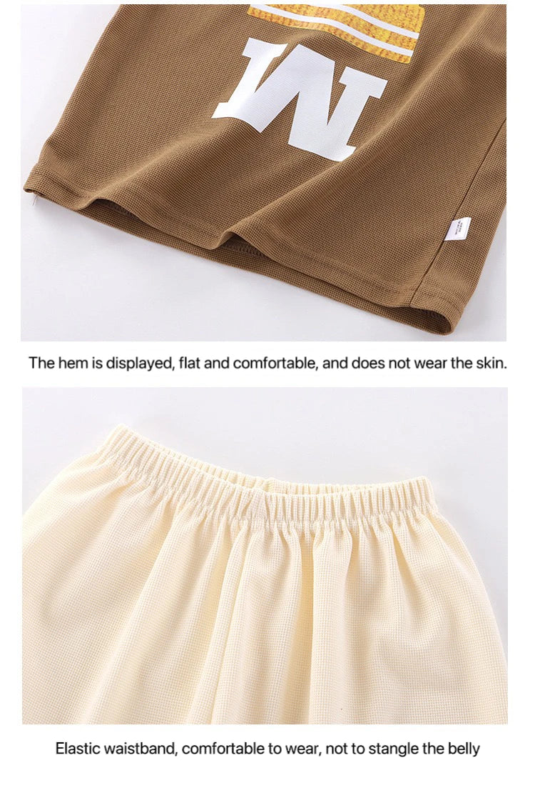1Set Boys Girls Leisure Set Fashion Cartoon Children Short Sleeve Shorts Sets Summer Kids Clothes Baby Tee+Short Pants Tracksuit