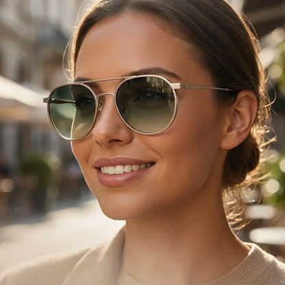 UV400 Protection Oval Sunglass Men Luxury Metal Frame Sunglasses Women Trendy Fashion Glasses Dropshipping Gafas De Sol Hombre