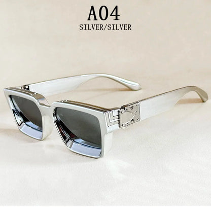 Square Sunglass Men Retro Millionaire Sunglasses Women 2025 Trendy Vintage Vacation Fashion Glasses Gafas De Sol Hombre Lunette