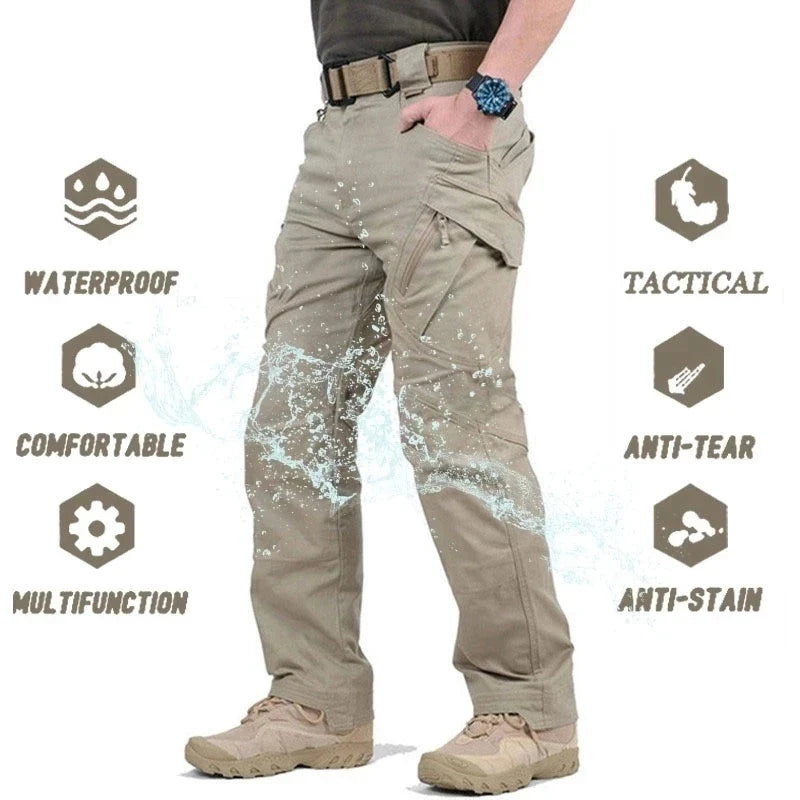Plus Size 6XL Mens Tactical Pants Multiple Pocket Elasticity Military Urban Commuter Tacitcal Trousers Men Slim Fat Cargo Pants