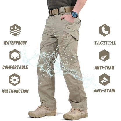 Plus Size 6XL Mens Tactical Pants Multiple Pocket Elasticity Military Urban Commuter Tacitcal Trousers Men Slim Fat Cargo Pants