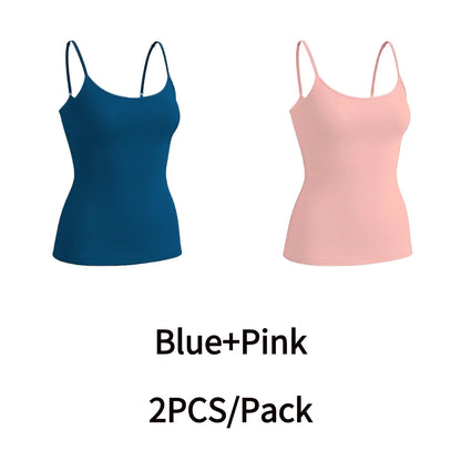 High Quality Women Seamless Cami Single Layer Adjustable Straps Scoop Neck Comfort Body Control Shaping Tank Top