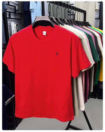 100% cotton high-end short sleeve T-shirt summer designer brand pony embroidery round neck top fashion casual golf men's wear