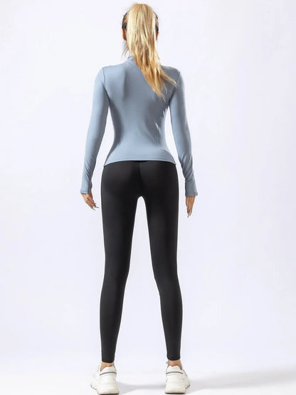 Yoga suit women autumn and winter advanced sense quick drying top professional high-end morning running gym running sportswear w