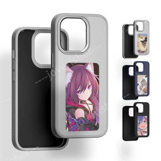 جراب هاتف NFC DIY للصور بالحبر لهاتف iPhone 16 15 14 13 Pro Max جراب حماية كرتوني بدون بطارية
