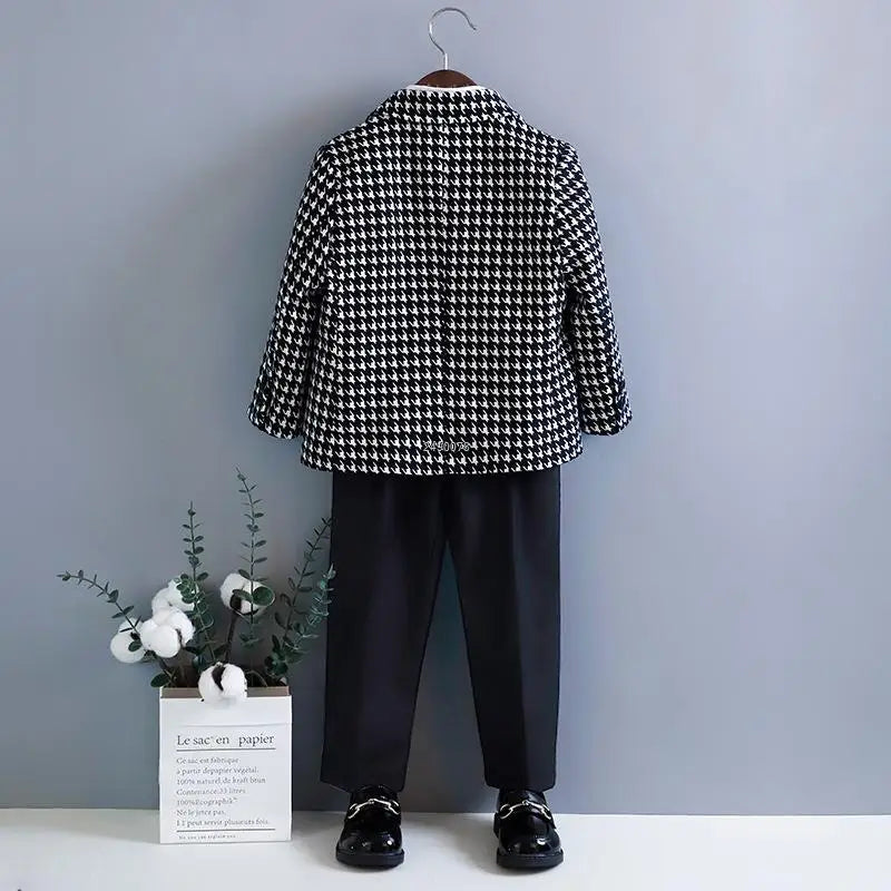 Children White Wedding Suit Kids DIY Jacket Pants Botwtie Photograph Suit Flower Boys Birthday Tuxedo Party Dress Dance Costume