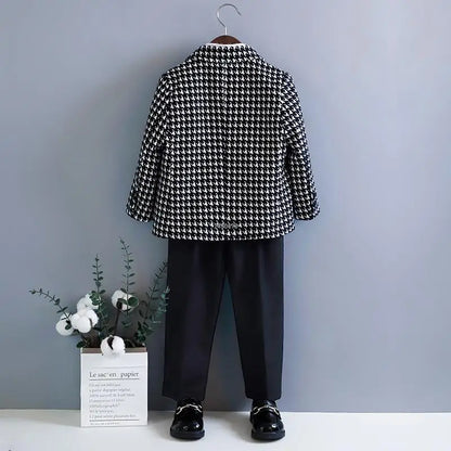 Children White Wedding Suit Kids DIY Jacket Pants Botwtie Photograph Suit Flower Boys Birthday Tuxedo Party Dress Dance Costume