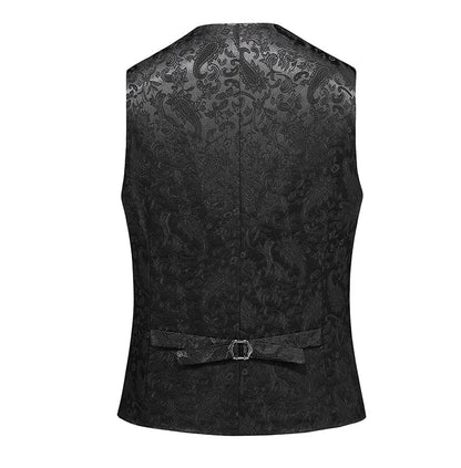 2026 New Men's Red Sleeveless Vest Coat, Single-breasted V Neck Waistcoat, Wedding Party Vests Blue Black Asian Size M-5XL 6XL