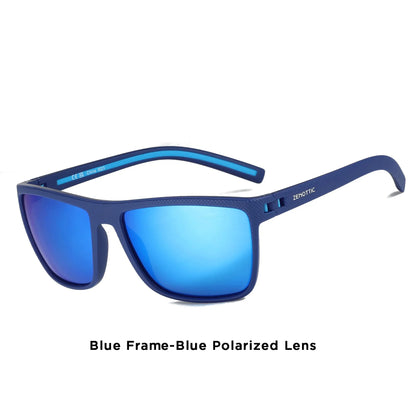Retro Polarized Sunglasses for Men Lightweight TR90 Frame UV400 Protection Square Sun Glasses Night Vision Goggles