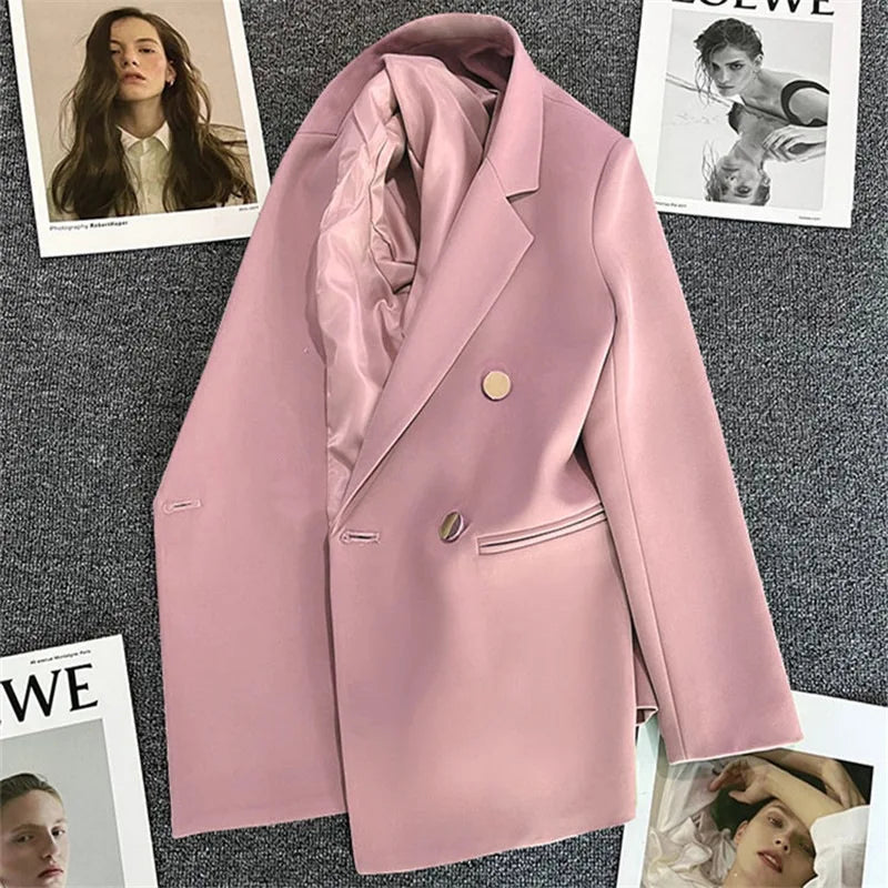 Casual Plaid Women's Suit Jacket Spring Autumn New Style Large Size Street Style Top Quality Polyester Commute Style Fashionable