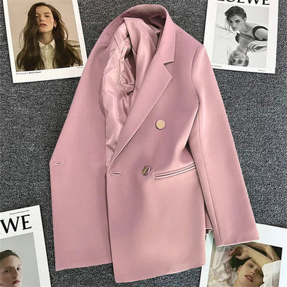 Casual Plaid Women's Suit Jacket Spring Autumn New Style Large Size Street Style Top Quality Polyester Commute Style Fashionable
