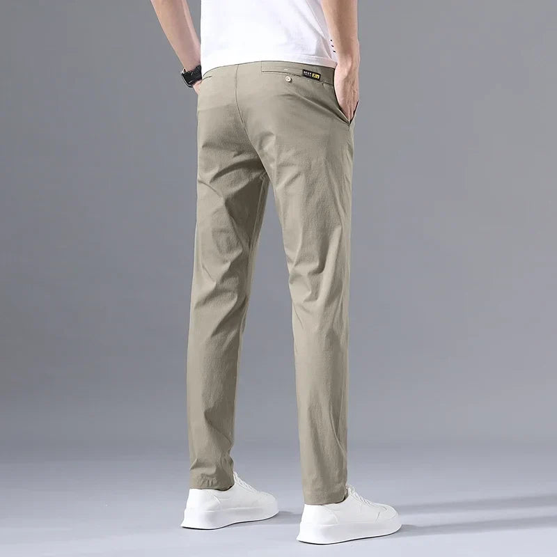 Spring Summer Thin Slim Men Casual Pants Classic Business Cotton Stretch Golf Trousers Korean Fashion Male Clothing Pants