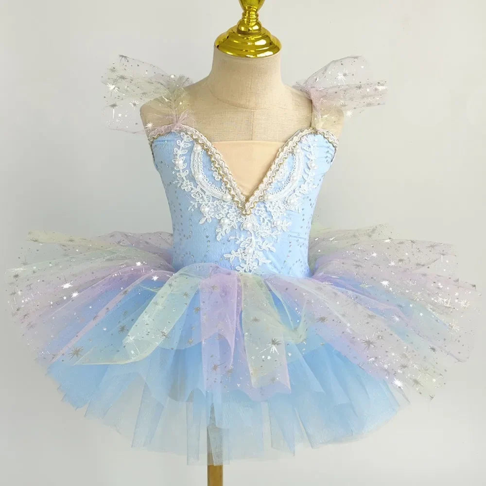 Summer Ballet Dance Dress Girl Stage Tutu Girls Dresses Costume Baby Clothing Robe Fille Kids Outfit Vestidos Children's Day