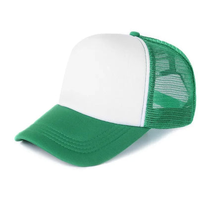 Unisex Cheaper 5 Panel Trucker Hat For Adult Summer Net Baseball Cap Men Women Sponge Mesh Adjustable Sun Hat Visor