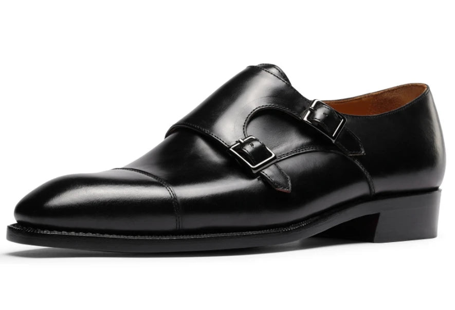 Men's Monk Strap Formal Leather Slip-On Oxfords Designer Party Wedding Dress Shoes
