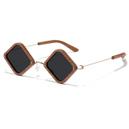 Wooden Aduit Sunglasses Brazilian rosewood Handmade Polarized Glasses Mirror Coating Lenses Eyewear With Gift Box 2105