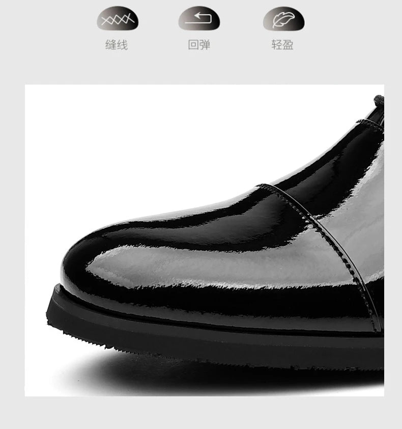 Korean Black White Leather Shoes for Men Big Size Business Casual Shoes Male Spring Autumn Lace Designer Fashion Shoe Man