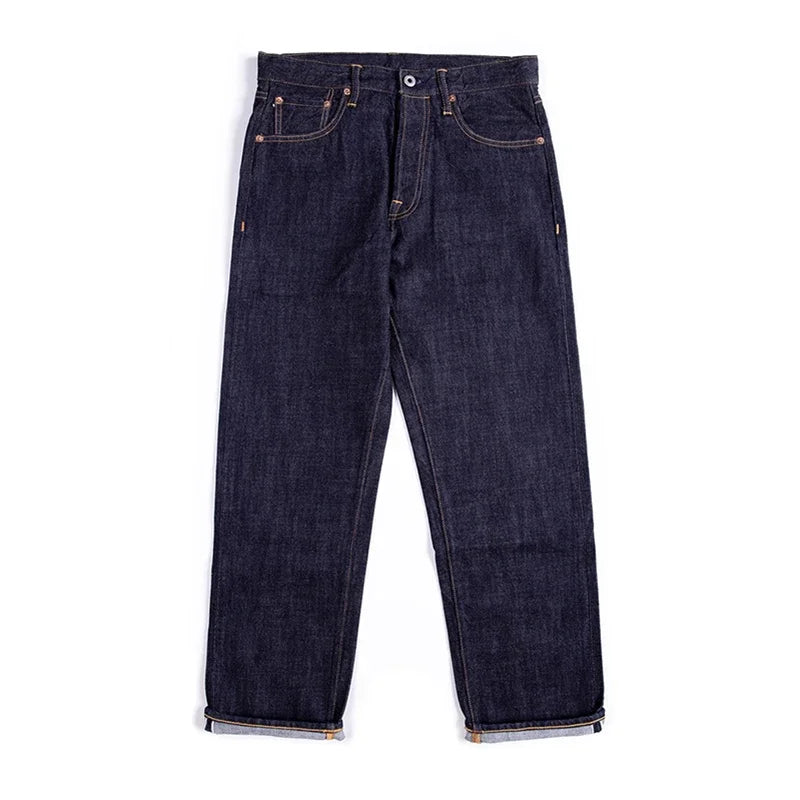Denim Jeans Loose Fit Straight Leg Pants Amekaji DN-0006