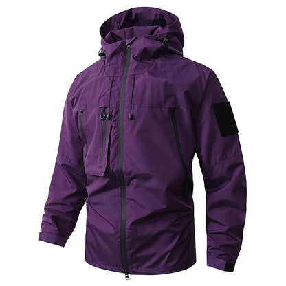Men's Waterproof Running Jacket Caramel Women Windproof Windbreaker Hiking Camping Cycling Trekking Jogging Jackets