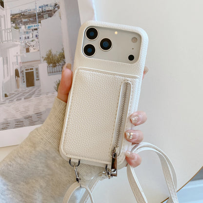 Crossbody Lanyard Phone Case with Zipper Mirror Wallet Card Holder Slot for iPhone 17/16/15/14/11 pro Max 13/12/11 plus